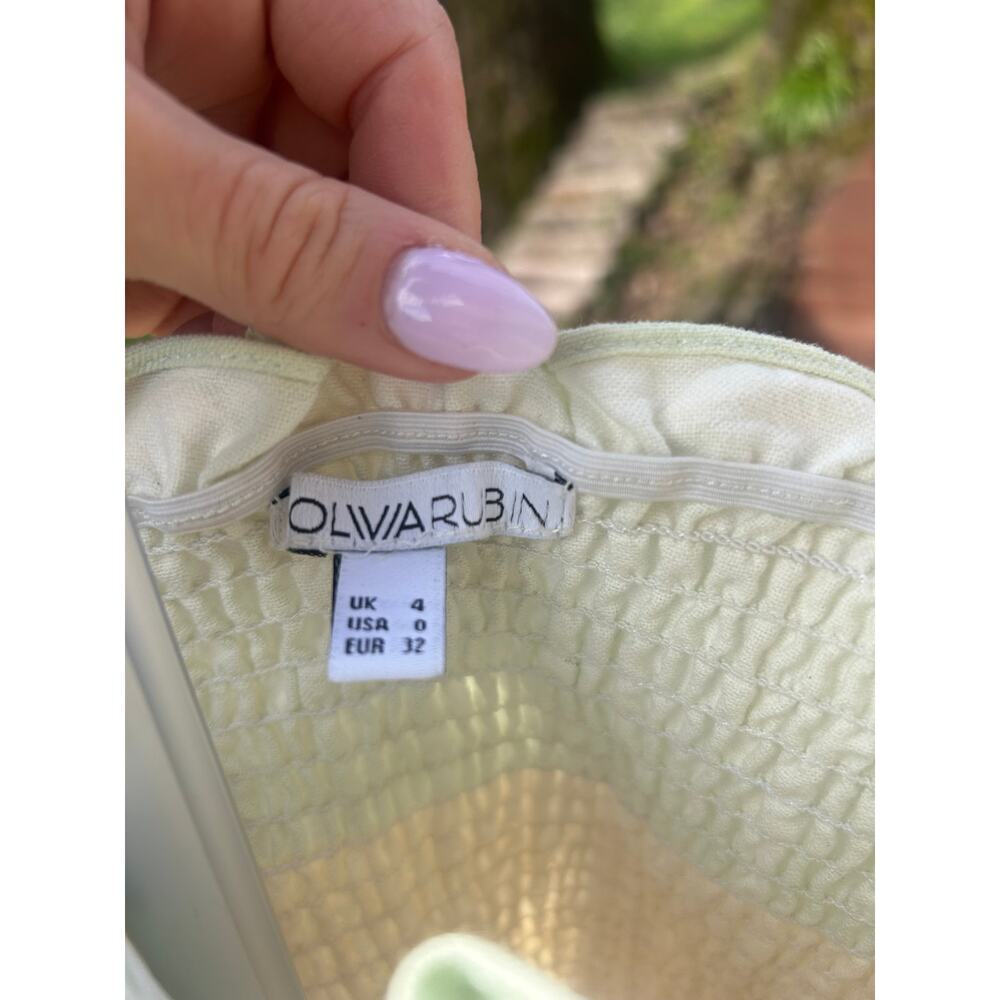 Olivia Rubin Emilie Pastel Rainbow Smocked Mini Dress 0 - Picture 4 of 5